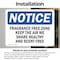 Signmission Fragrance Free Zone Keep The Air We Share, 7 in W x Rectangle, Vinyl Decal OS-2PACK-NS-D-57-L-12913 - alternate 2